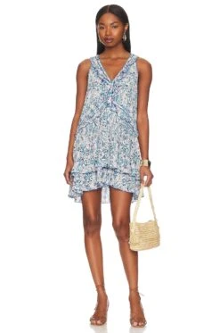 Mae Mini Dress Blue Cactus
