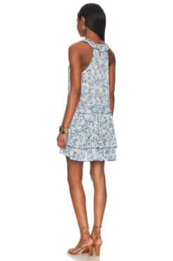 Mae Mini Dress Blue Cactus -Fashion Clothing PSTB WD218 V3