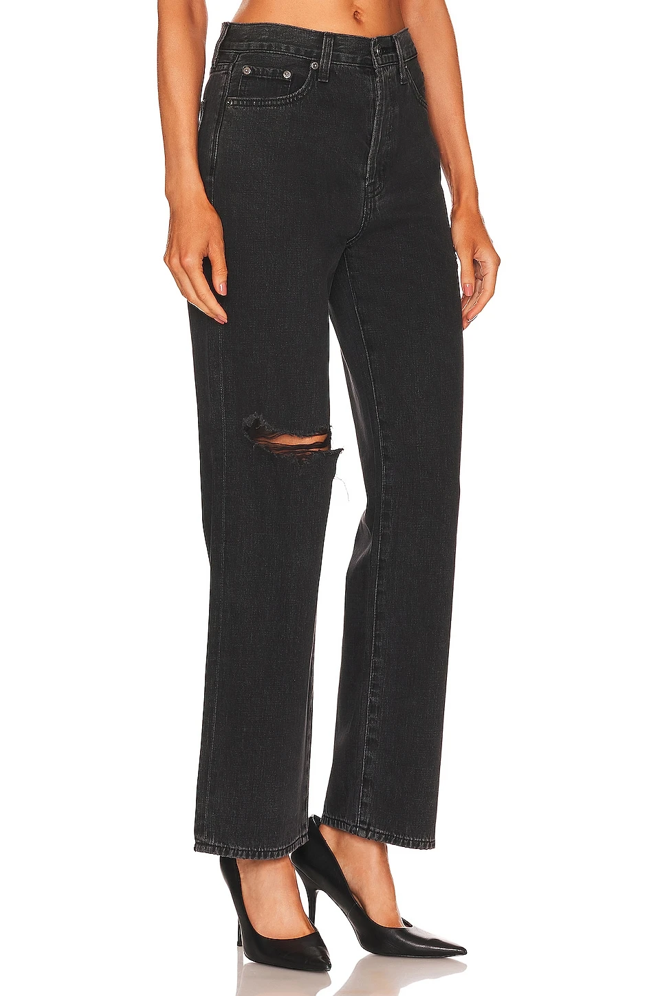 Cassie Super High Rise Straight Night Shade Distressed 2 Cassie Super High Rise Straight Night Shade Distressed - Image 2