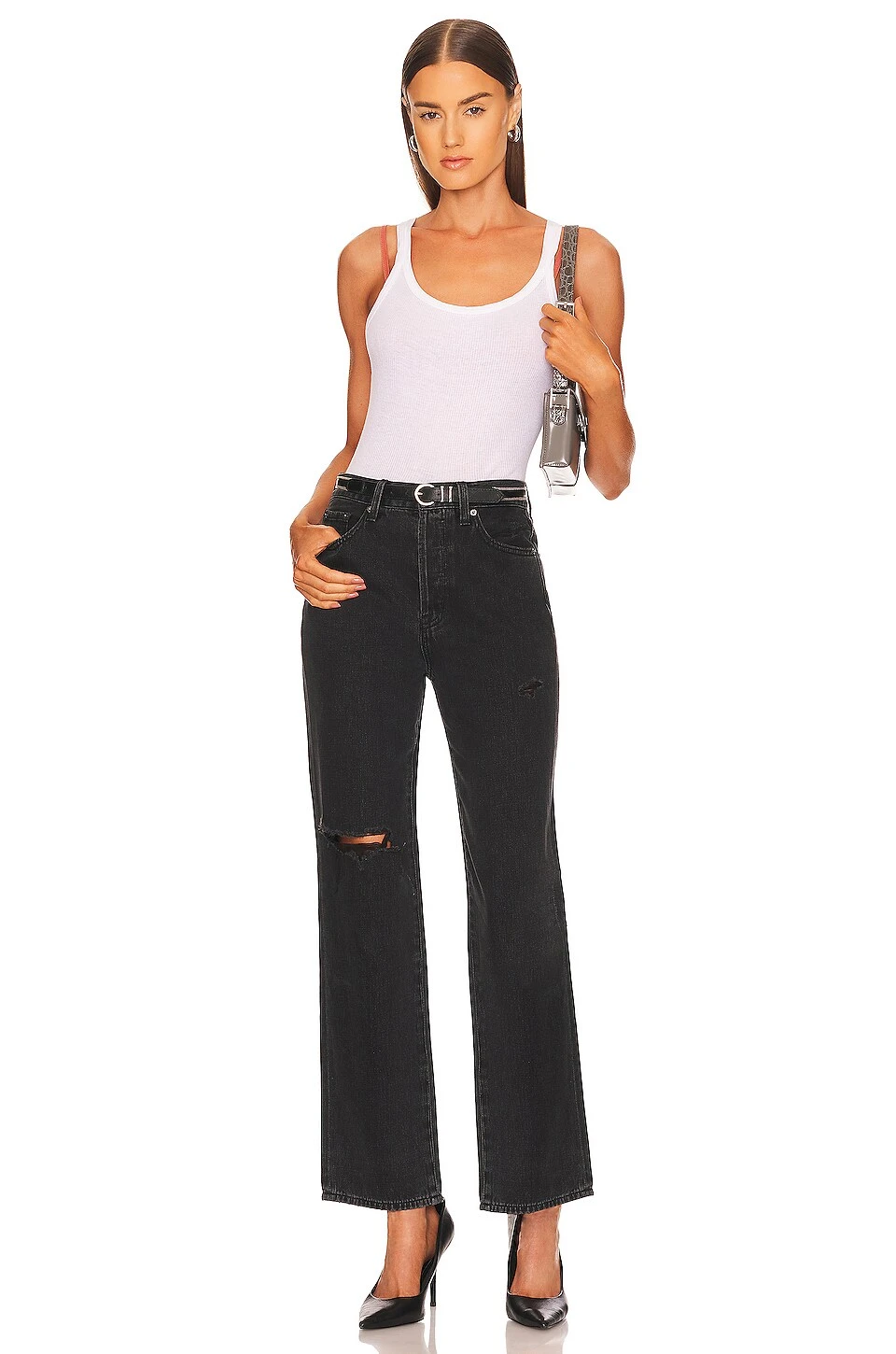 Cassie Super High Rise Straight Night Shade Distressed 4 Cassie Super High Rise Straight Night Shade Distressed - Image 4