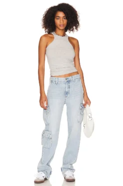 Bobbie Cargo Jean Kanan -Fashion Clothing PSTL WJ252 V5