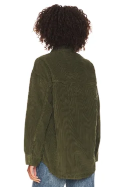 Mandy Oversized Shacket Pine -Fashion Clothing PSTL WO38 V4