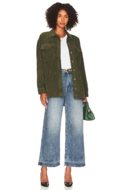 Mandy Oversized Shacket Pine -Fashion Clothing PSTL WO38 V5