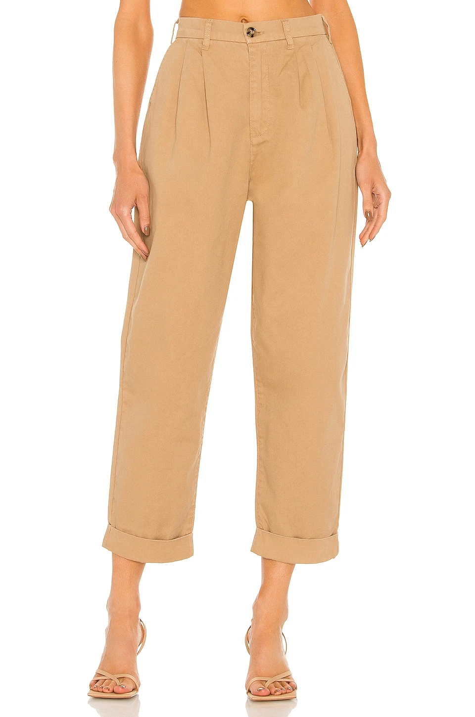 Kellin Pleated Trouser Khaki 1 Kellin Pleated Trouser Khaki