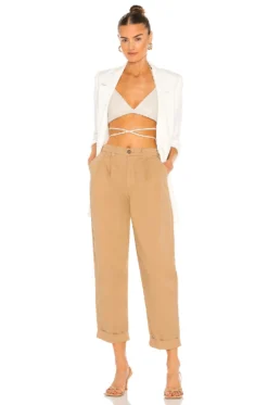 Kellin Pleated Trouser Khaki 7 Kellin Pleated Trouser Khaki -Fashion Clothing PSTL WP15 V4