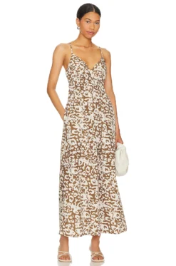 RAILS Justine Midi Dress Sepia Cheetah