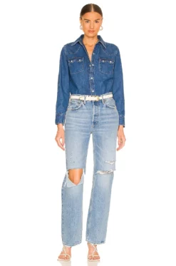 RE/DONE 50s Sawtooth Western Shirt Heritage Medium -Fashion Clothing REDR WS189 V4