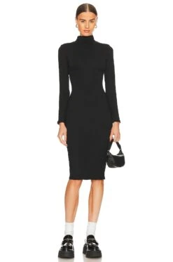Turtleneck Dress Black