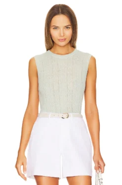 Rag & Bone Kyle Cable Vest Mint