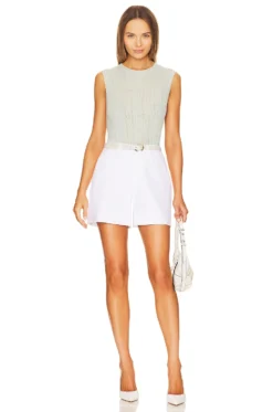 Rag & Bone Kyle Cable Vest Mint -Fashion Clothing RGBR WK153 V4