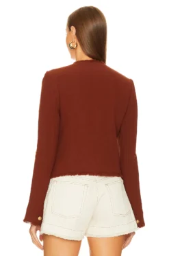 Rag & Bone Carmen Jacket Mahogany 8 Rag & Bone Carmen Jacket Mahogany -Fashion Clothing RGBR WO101 V4