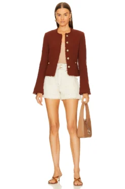 Rag & Bone Carmen Jacket Mahogany 9 Rag & Bone Carmen Jacket Mahogany -Fashion Clothing RGBR WO101 V5