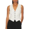 Rag & Bone Priya Vest White Stripe