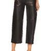 Rag & Bone Dylan Cropped Leather Pant Black