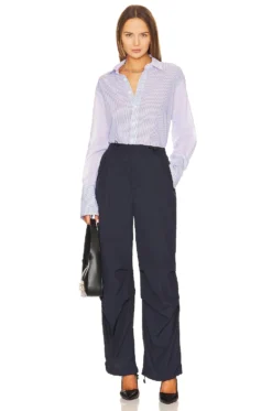 Rag & Bone Diana Striped Shirt Blue Multi Stripe -Fashion Clothing RGBR WS477 V4