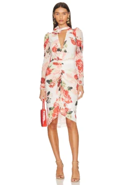 X REVOLVE Rosie Midi Dress White Floral