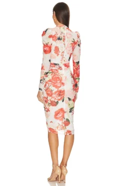X REVOLVE Rosie Midi Dress White Floral 5 X REVOLVE Rosie Midi Dress White Floral -Fashion Clothing ROCS WD273 V3