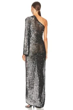Celeste Dress Black & Silver 8 Celeste Dress Black & Silver -Fashion Clothing ROFR WD460 V4