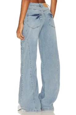 Giselli Jean Vintage Celeste -Fashion Clothing ROFR WJ38 V4 C