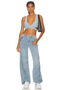 Giselli Jean Vintage Celeste -Fashion Clothing ROFR WJ38 V5 C