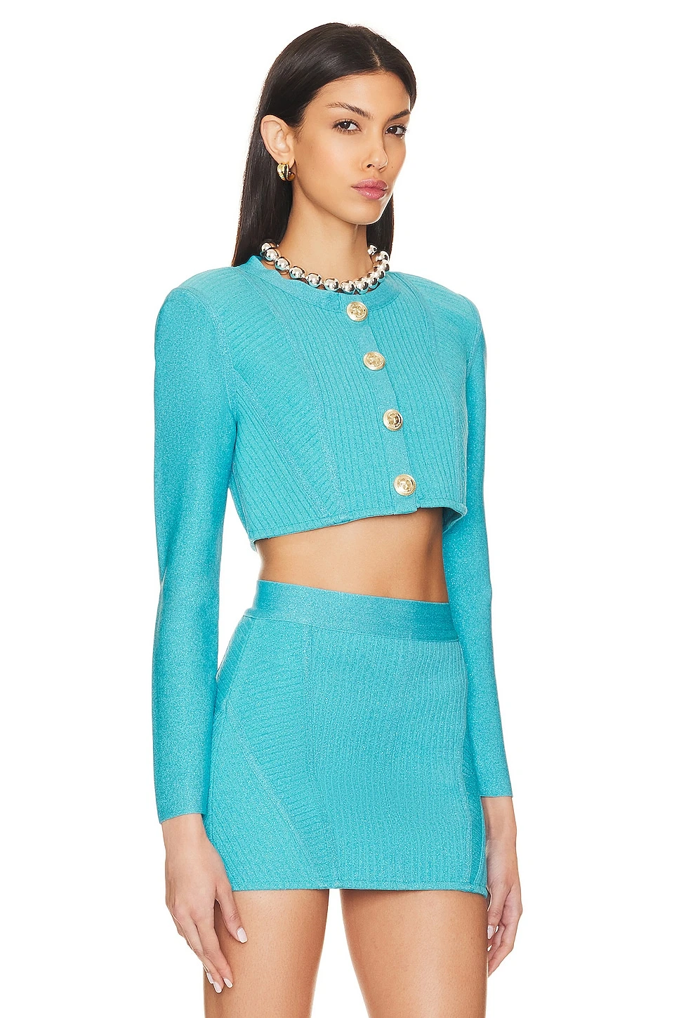 Nigel Cardigan Aqua Blue 2 Nigel Cardigan Aqua Blue - Image 2