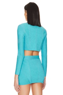 Nigel Cardigan Aqua Blue 7 Nigel Cardigan Aqua Blue -Fashion Clothing ROFR WK16 V3