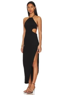 Willow Cut Out Maxi Dress Black 6 Willow Cut Out Maxi Dress Black -Fashion Clothing RUMR WD30 V3