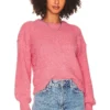 Sanctuary Plush Volume Sleeve Sweater Strawberry Creme