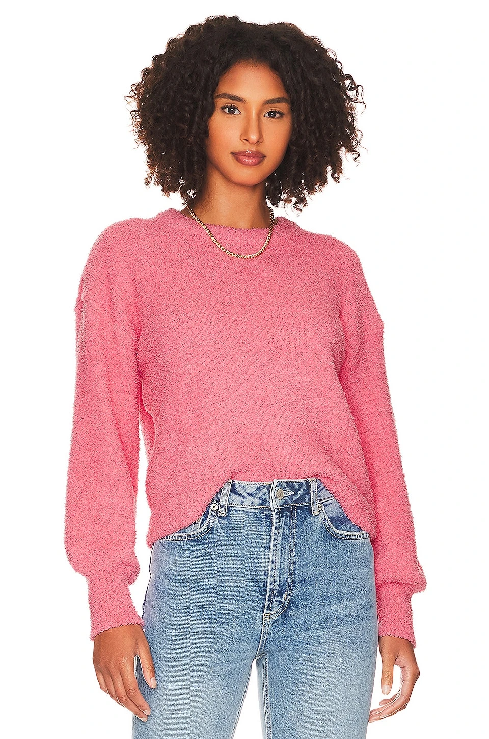 Sanctuary Plush Volume Sleeve Sweater Strawberry Creme 1 Sanctuary Plush Volume Sleeve Sweater Strawberry Creme