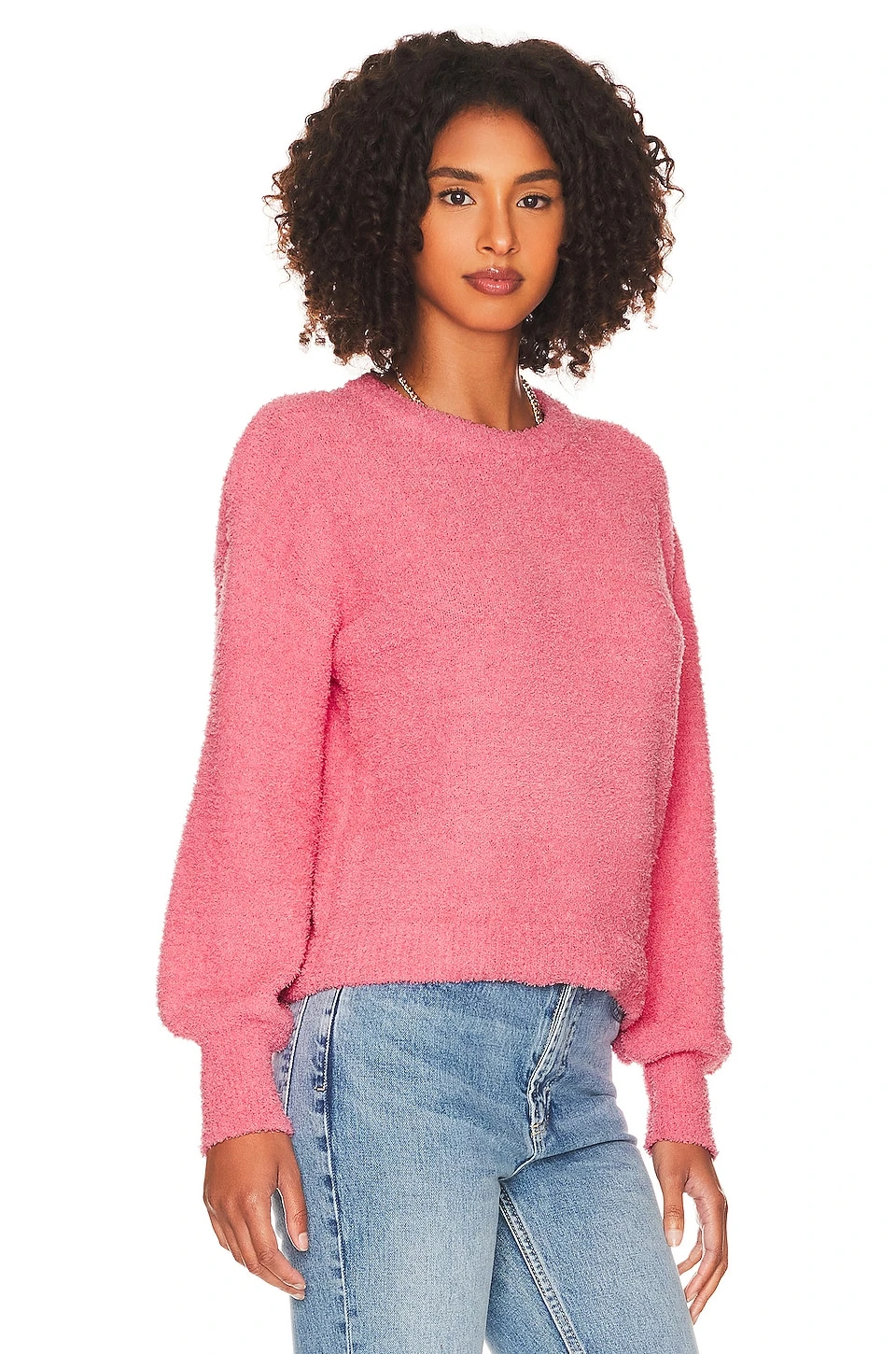 Sanctuary Plush Volume Sleeve Sweater Strawberry Creme 2 Sanctuary Plush Volume Sleeve Sweater Strawberry Creme - Image 2