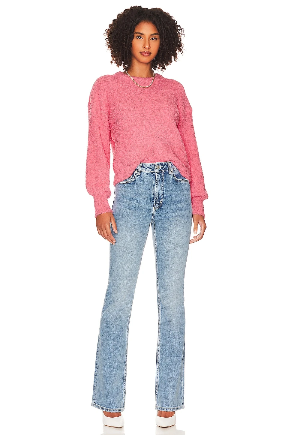 Sanctuary Plush Volume Sleeve Sweater Strawberry Creme 4 Sanctuary Plush Volume Sleeve Sweater Strawberry Creme - Image 4