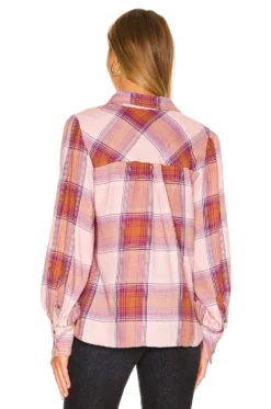 Sanctuary Fireside Boyfriend Shirt Chalet Plaid -Fashion Clothing SANC WS680 V3