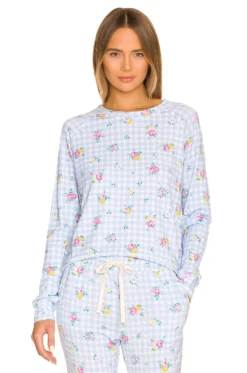 Petit Gingham Sweatshirt Blue