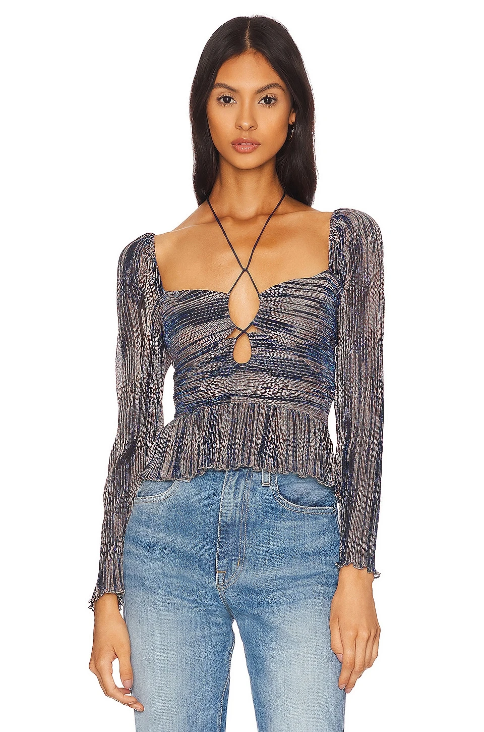 Kamara Top Indigo & Gold 1 Kamara Top Indigo & Gold