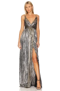 ROBE DE SOIRÉE KAIA Gold & Silver