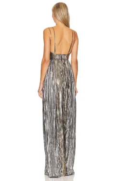 ROBE DE SOIRÉE KAIA Gold & Silver 8 ROBE DE SOIRÉE KAIA Gold & Silver -Fashion Clothing SBNA WD171 V3