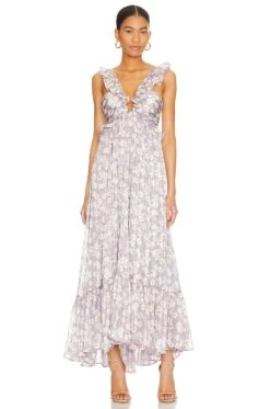 Astrid Dress Lilac Print