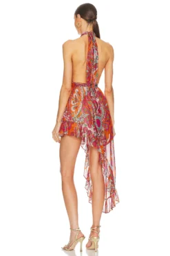 Amina Dress Marbella Havana Framboise -Fashion Clothing SDRE WD179 V4