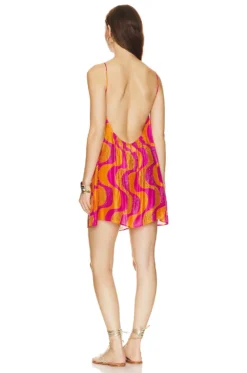 Grace Dress Amazonia Rhinestones Fuchsia & Ora -Fashion Clothing SDRE WD195 V3