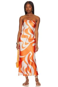 Angel Dress Orange Swirl 9 Angel Dress Orange Swirl -Fashion Clothing SDYS WD122 V1 1