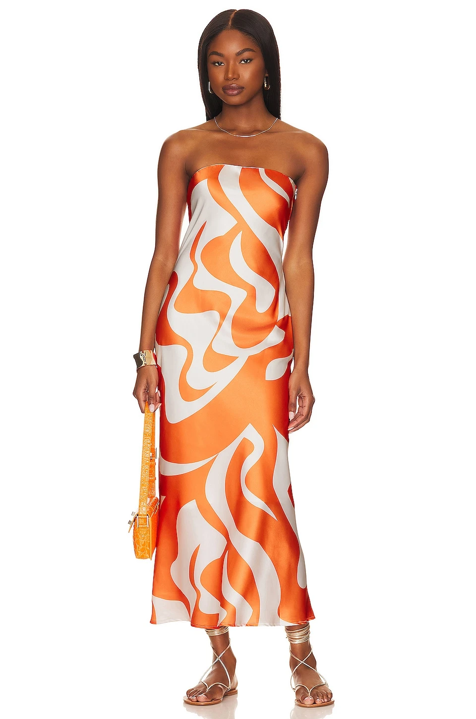 Angel Dress Orange Swirl 5 Angel Dress Orange Swirl - Image 5