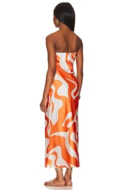 Angel Dress Orange Swirl 7 Angel Dress Orange Swirl -Fashion Clothing SDYS WD122 V3