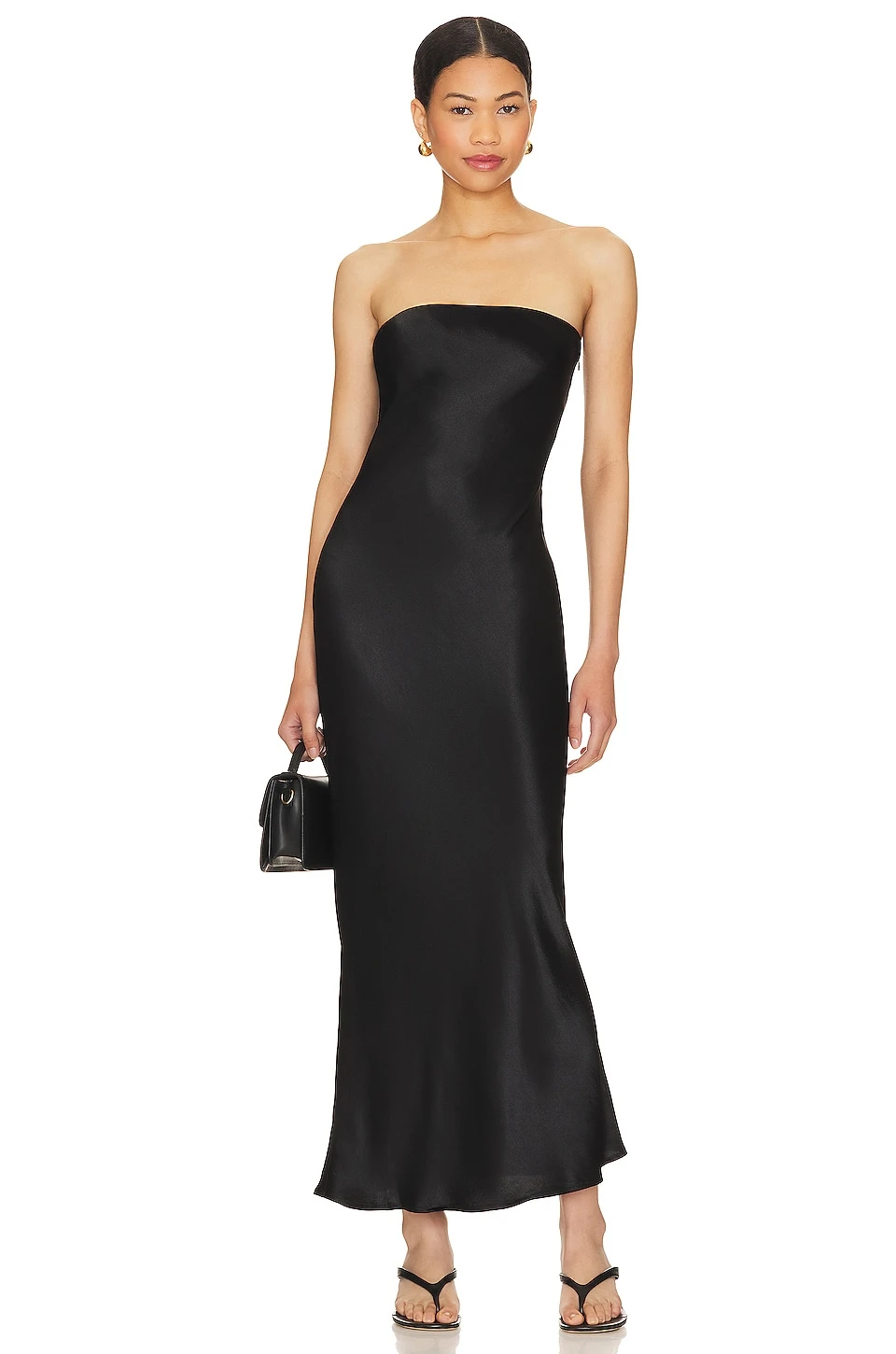 Angel Strapless Midi Dress Black 6 Angel Strapless Midi Dress Black - Image 6