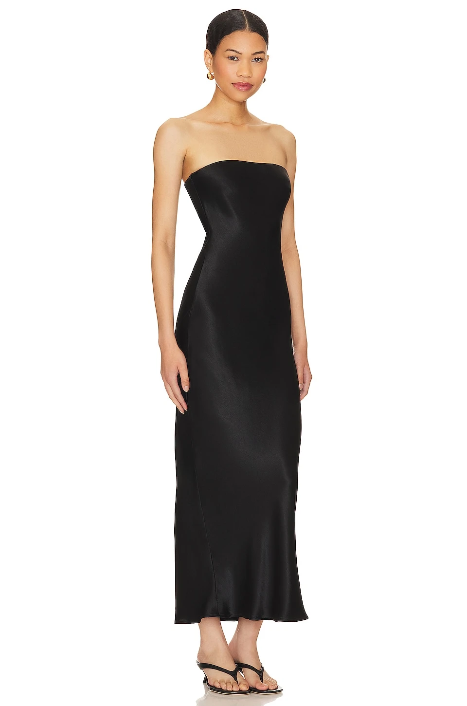 Angel Strapless Midi Dress Black 2 Angel Strapless Midi Dress Black - Image 2