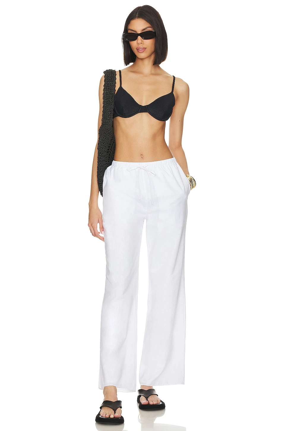 X REVOLVE Linen Pants White 4 X REVOLVE Linen Pants White - Image 4
