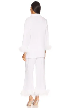 Pajama Set With Double Feathers White -Fashion Clothing SEPE WI1 V3