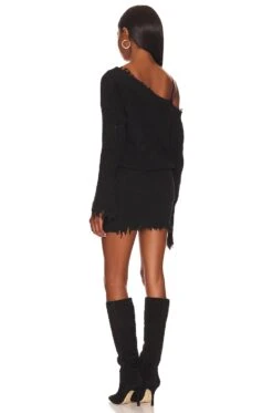 Maude Sweater Dress Black -Fashion Clothing SERR WD62 V3