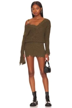 Maude Sweater Dress Black -Fashion Clothing SERR WD63 V1