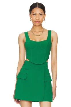 Shona Joy Irena Corset Bustier Tree Green
