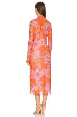 Show Me Your Mumu Daphne Turtleneck Dress Retro Garden Mesh 5 Show Me Your Mumu Daphne Turtleneck Dress Retro Garden Mesh -Fashion Clothing SHOW WD514 V3